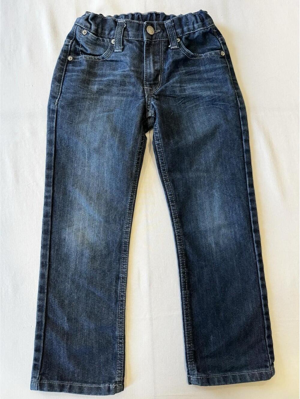 PD&C Paper Denim & Cloth Boys Straight Leg Denim Blue Jeans Size 6